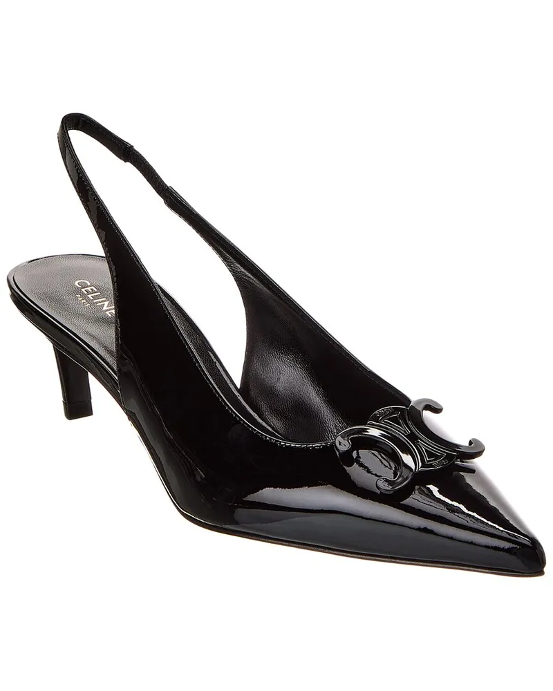 Celine Alma Triomphe Patent Slingback Pump Nocolor