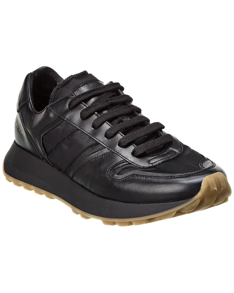 Common Projects Track 76 Nylon & Leather Sneaker Black