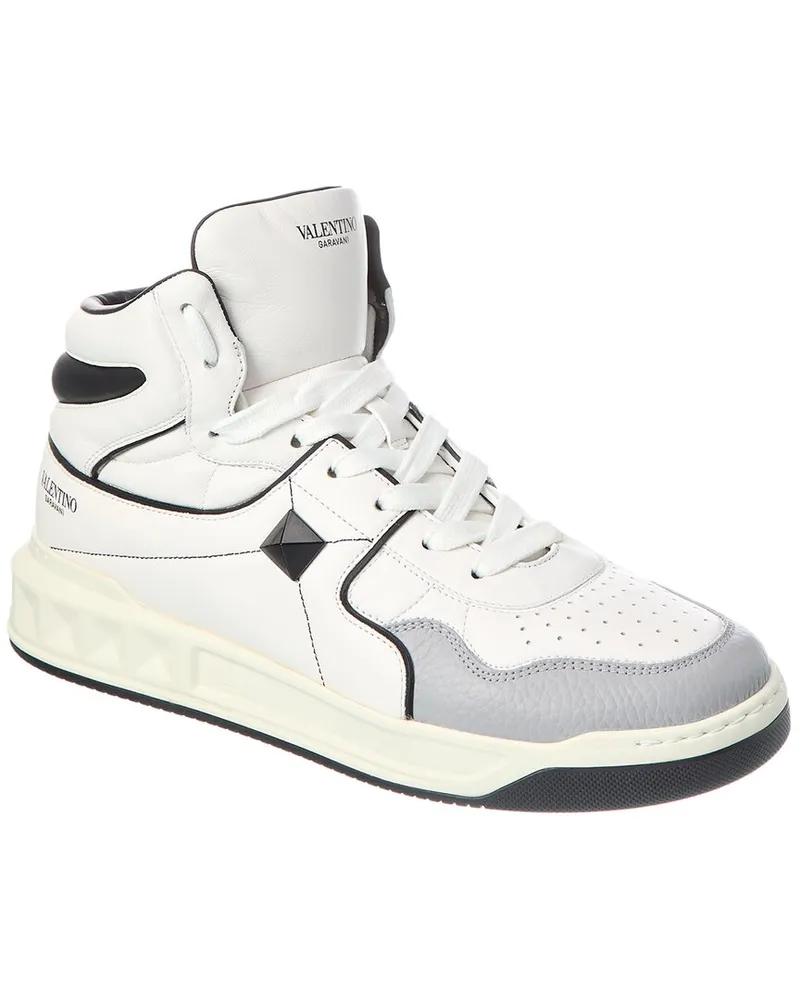 Valentino Garavani Leather High-Top Sneaker Black