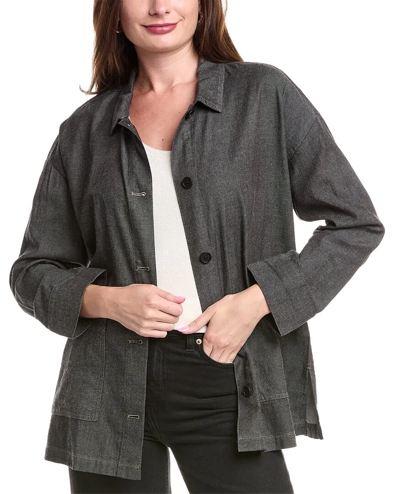 Eileen Fisher Classic Collar Jacket Black