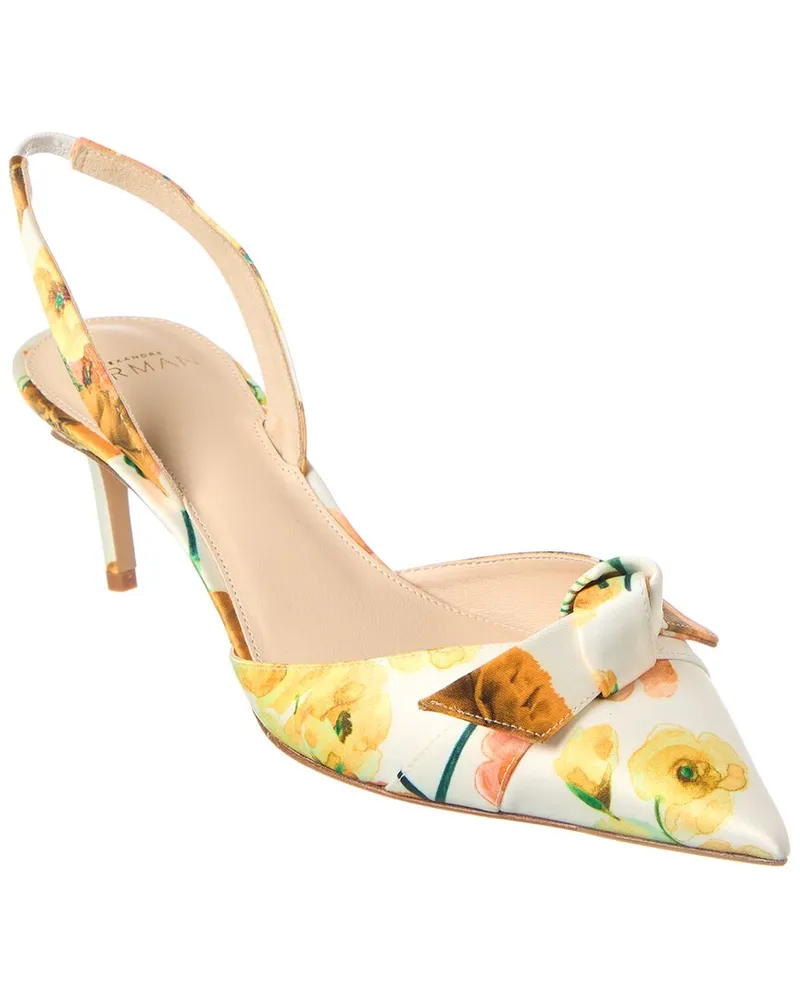 Alexandre Birman Clarita 60 Satin Slingback Pump Yellow