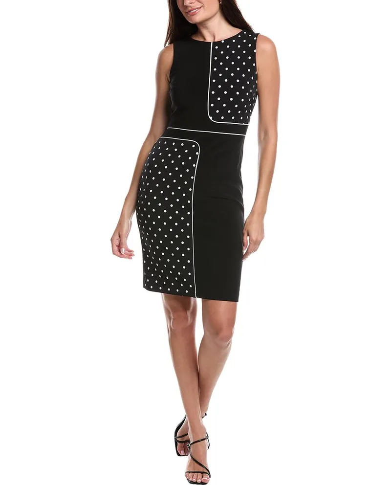 Joseph Ribkoff Piped Sheath Dress Black