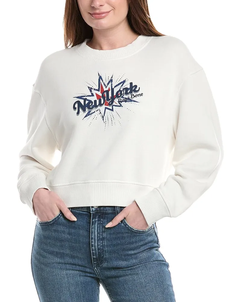 Rag & Bone Vintage Terry NY Sweatshirt White
