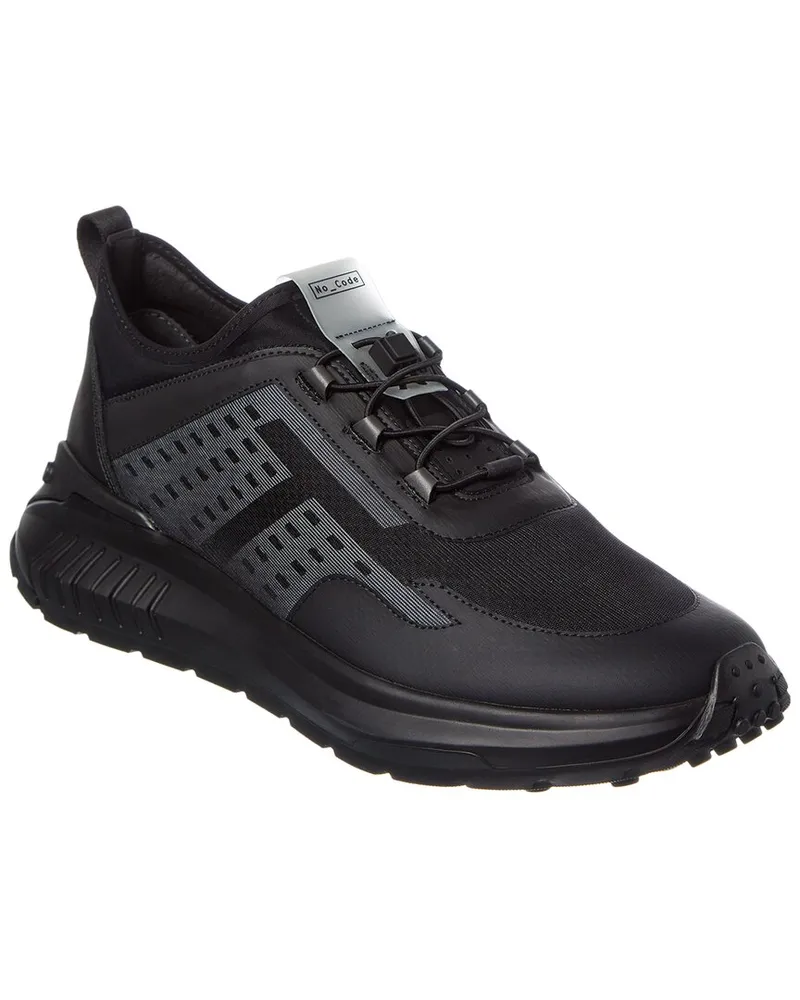 TOD'S TOD’s Allacciata Rete Running No_Code Mesh & Leather Sneaker Black