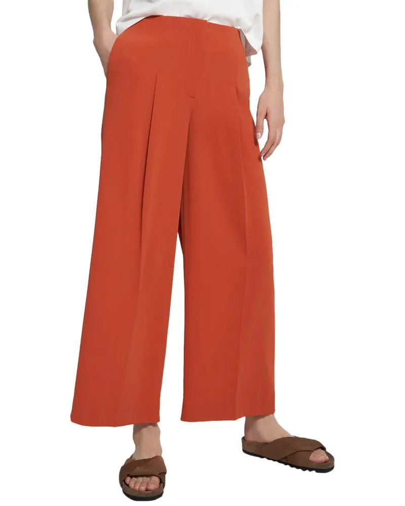 Theory Relaxed Wide Leg Pleated Pant Nocolor