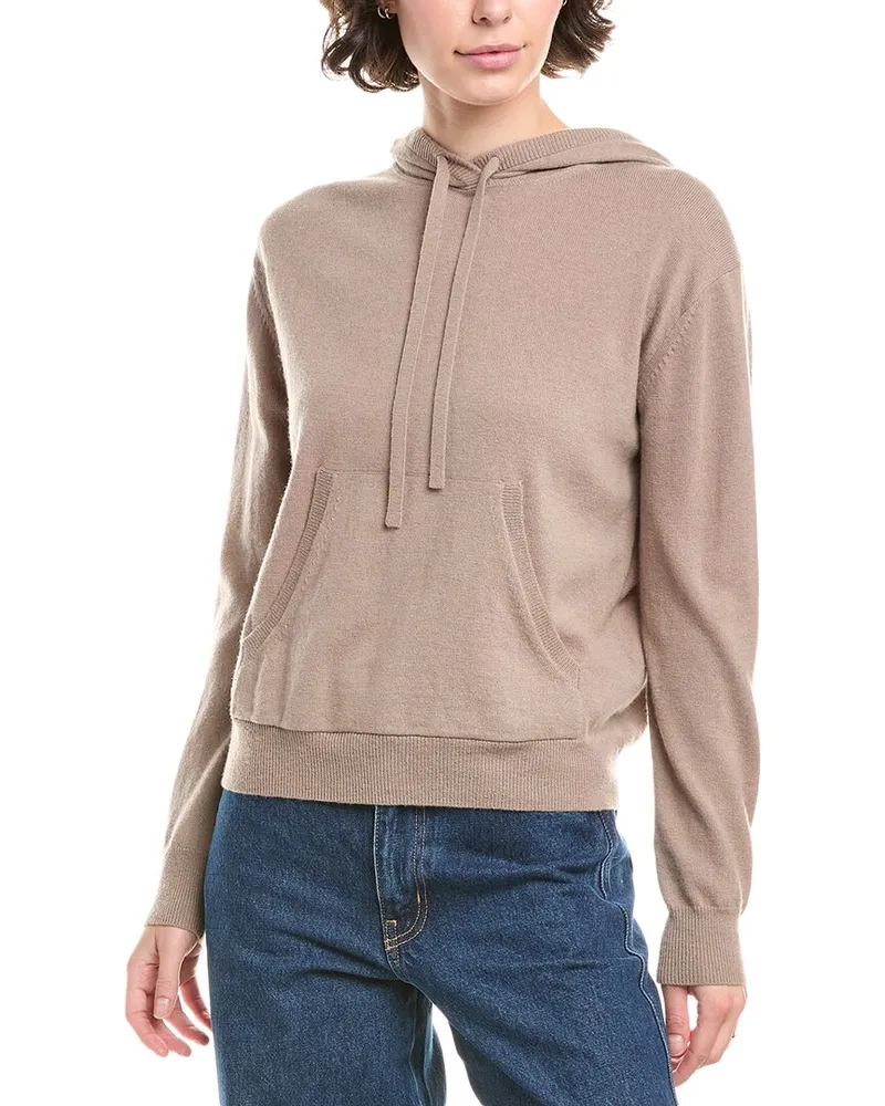 Max Mara Tenente Wool & Cashmere-Blend Hoodie Brown