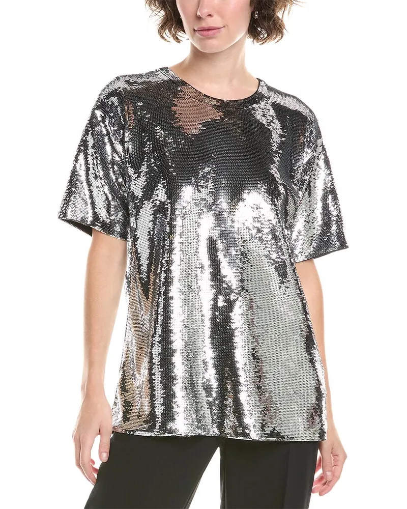 Michael Kors Oversized Tunic Shirt Silver