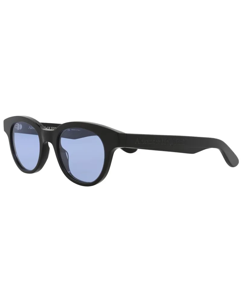Alexander McQueen Unisex AM0383S 48mm Sunglasses Black