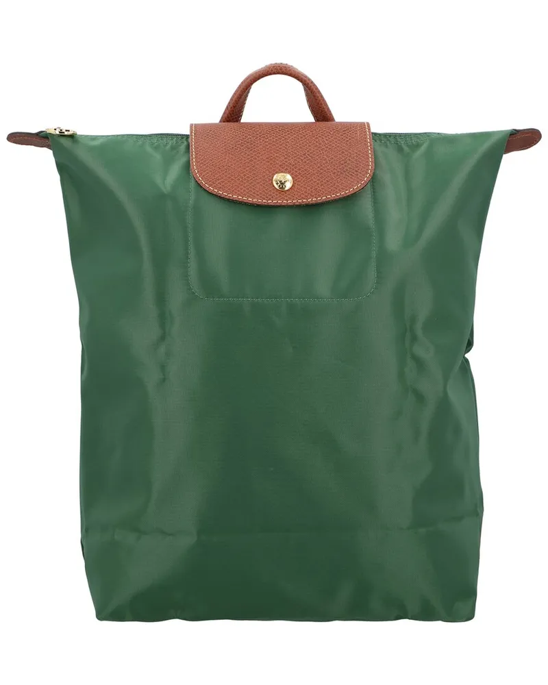 Longchamp Le Pliage Original Medium Canvas Backpack Green