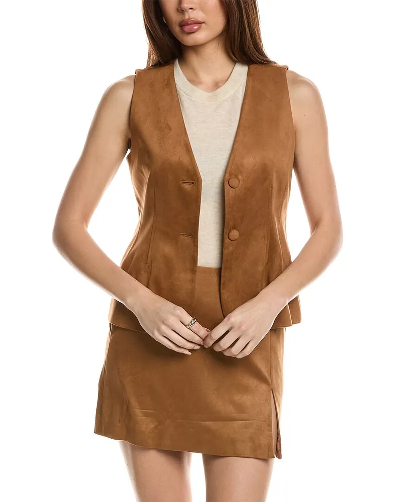 BCBGMAXAZRIA Vest Brown