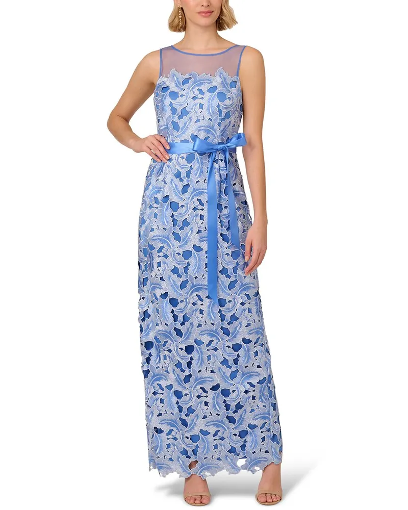 Adrianna Papell Tonal Lace Dress Nocolor