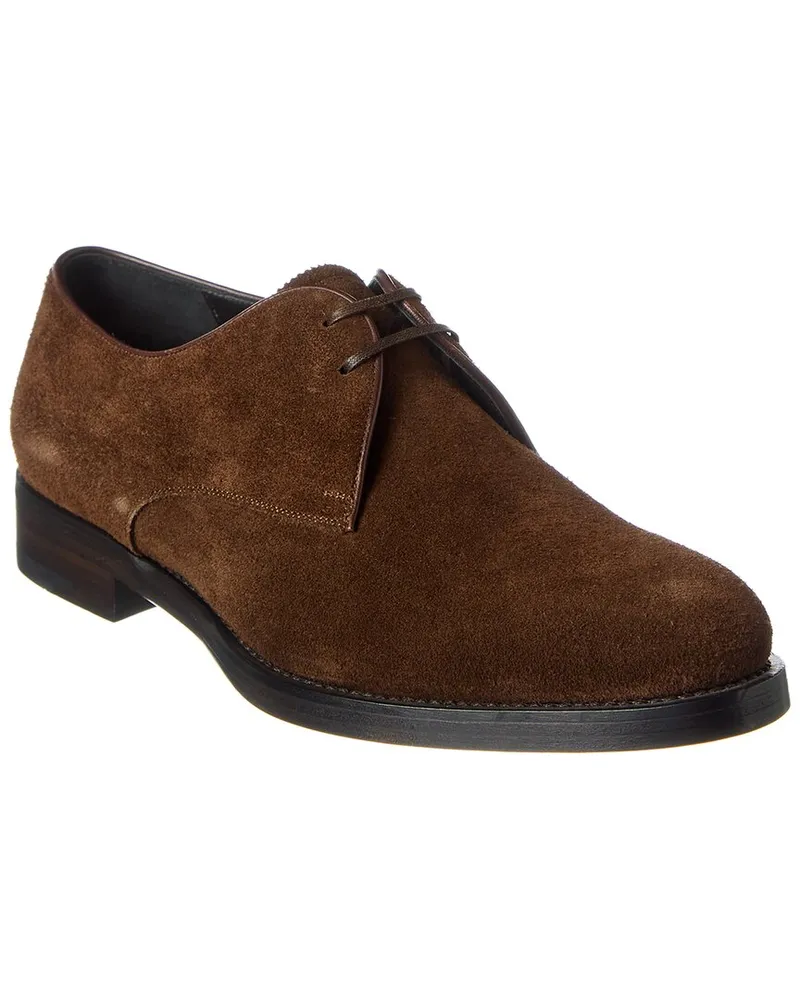 Ferragamo Suede Oxford Brown