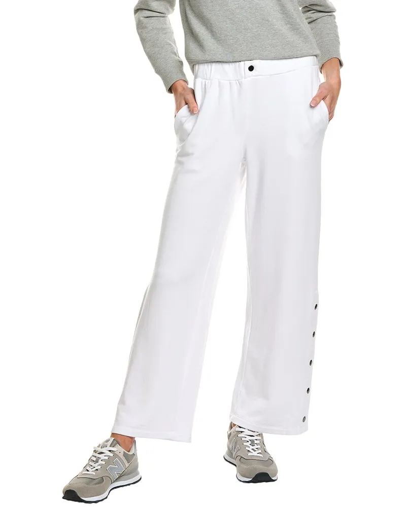 STATESIDE Softest Fleece Snap Track Pant White
