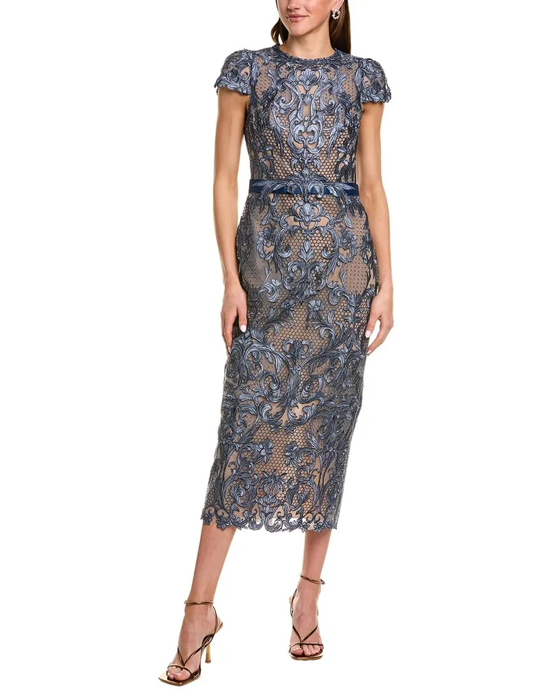 Marchesa Noho Cocktail Dress Blue