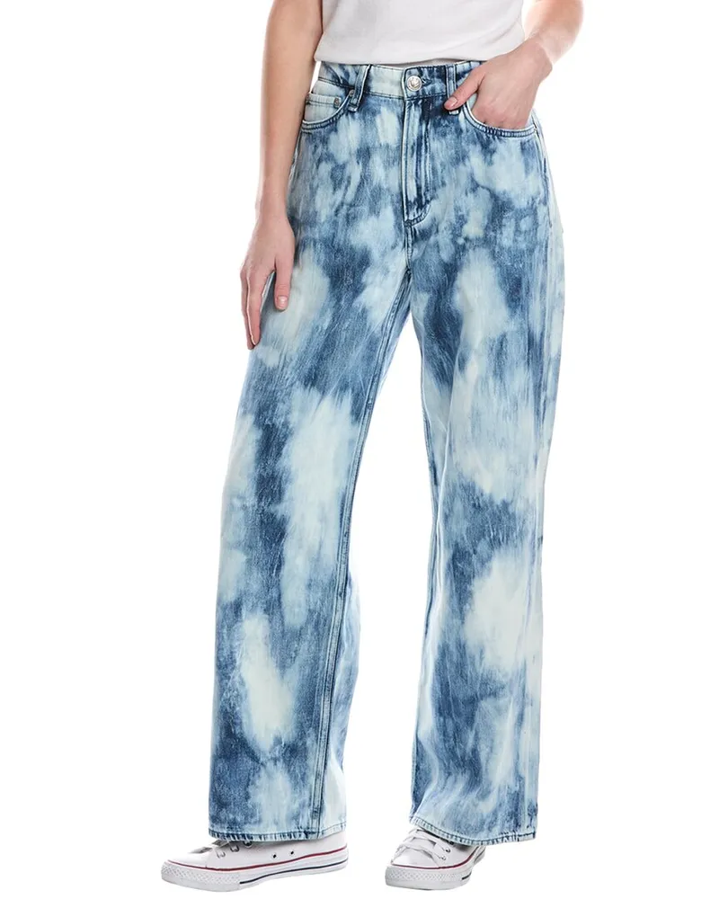 Rag & Bone Logan Indigo Watercolor Wide Leg Jean Blue