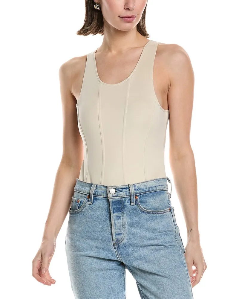 HUDSON Jeans Scoop Neck Bodysuit White