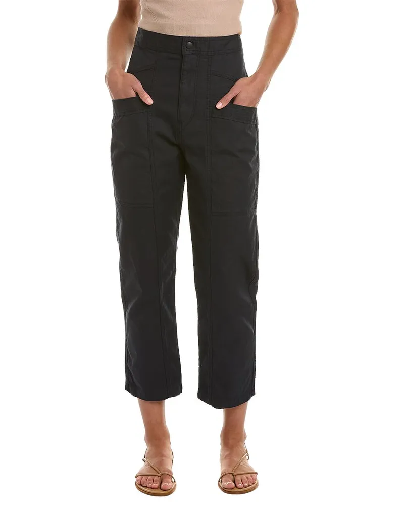 Isabel Marant Étoile Pandore Linen-Blend Pant Black