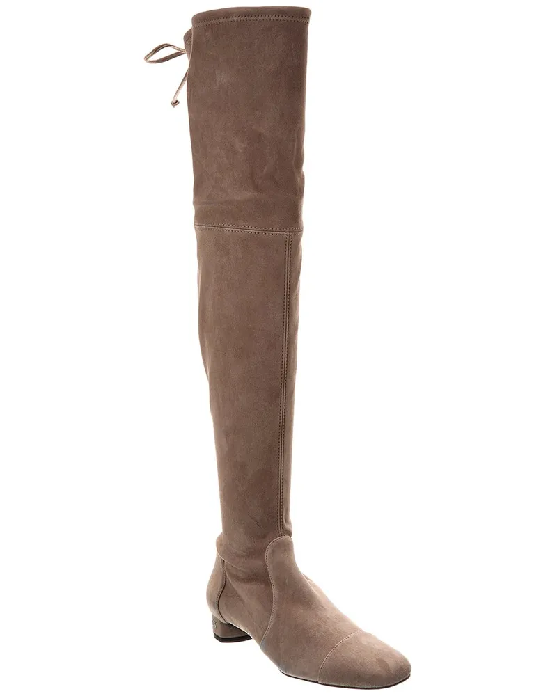 Stuart Weitzman Bridget City Suede Over-The-Knee Boot Brown