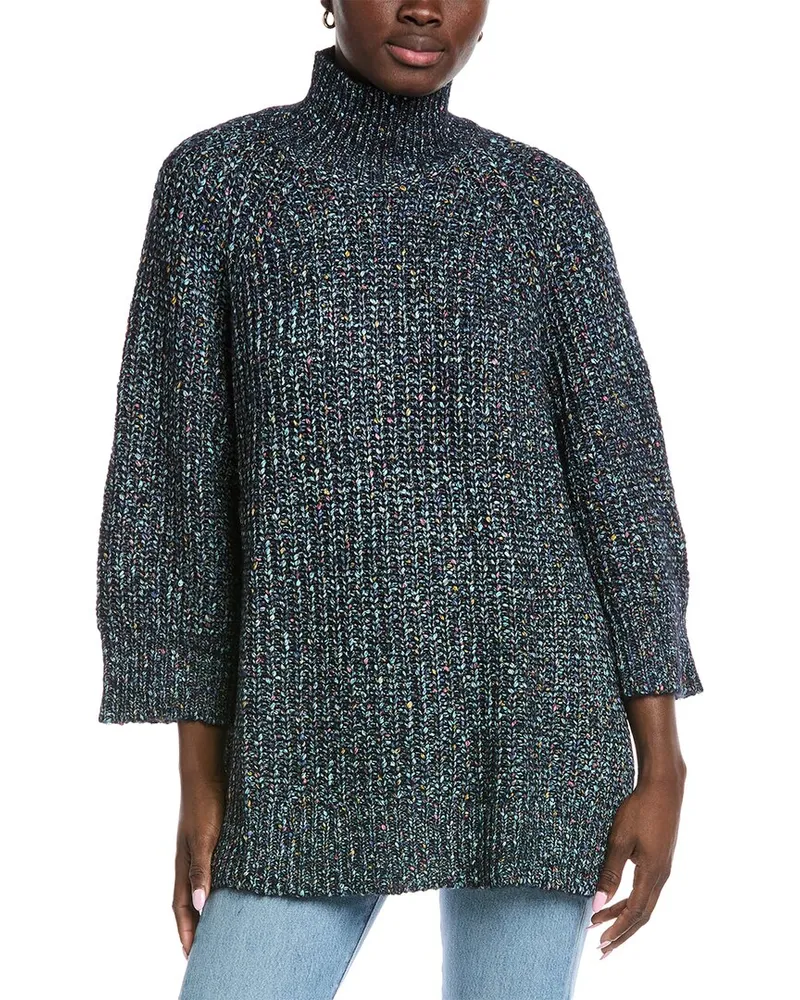 Autumn Cashmere Open Side Alpaca-Blend Sweater Blue