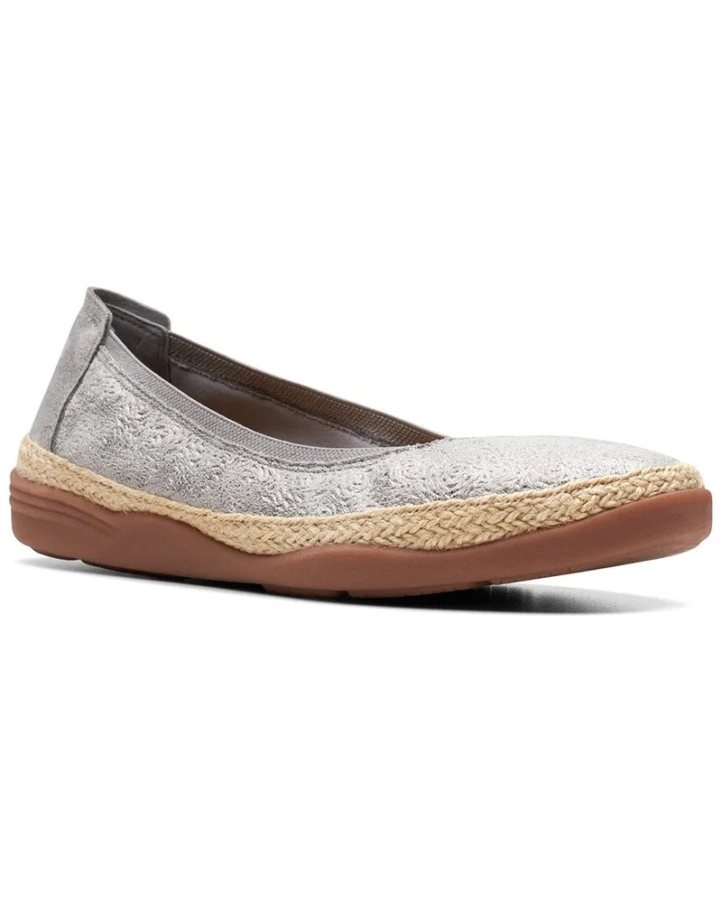 Clarks Elaina Rae Ballet Flat Silver