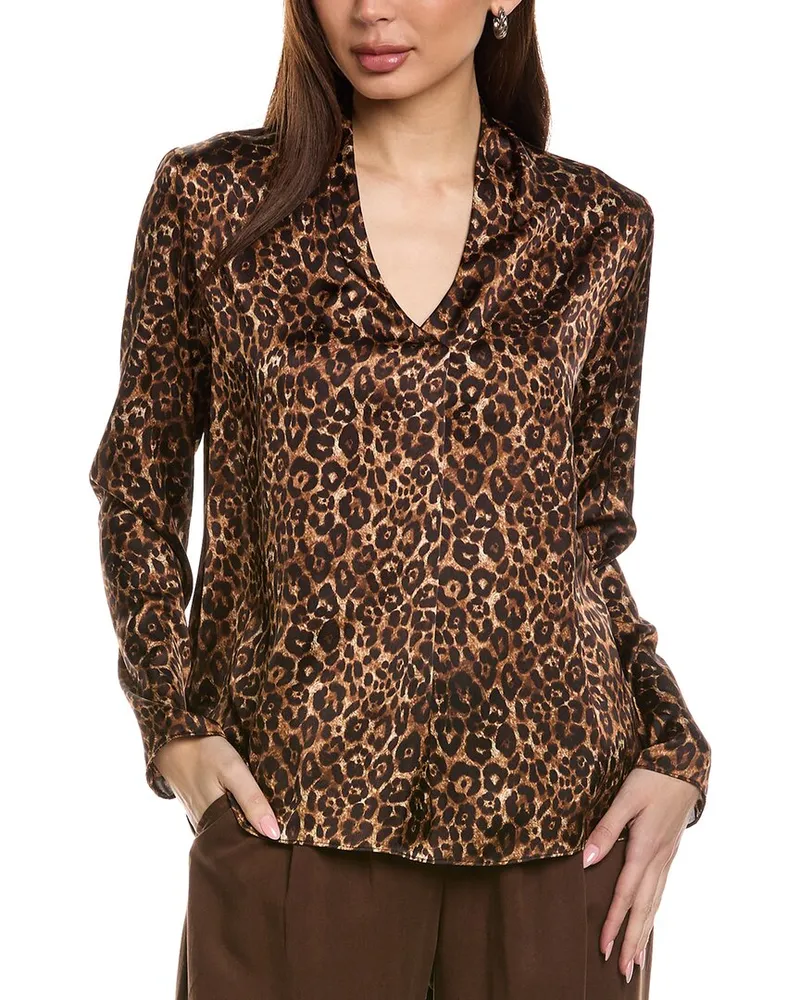 Joseph Ribkoff Satin Blouse Brown