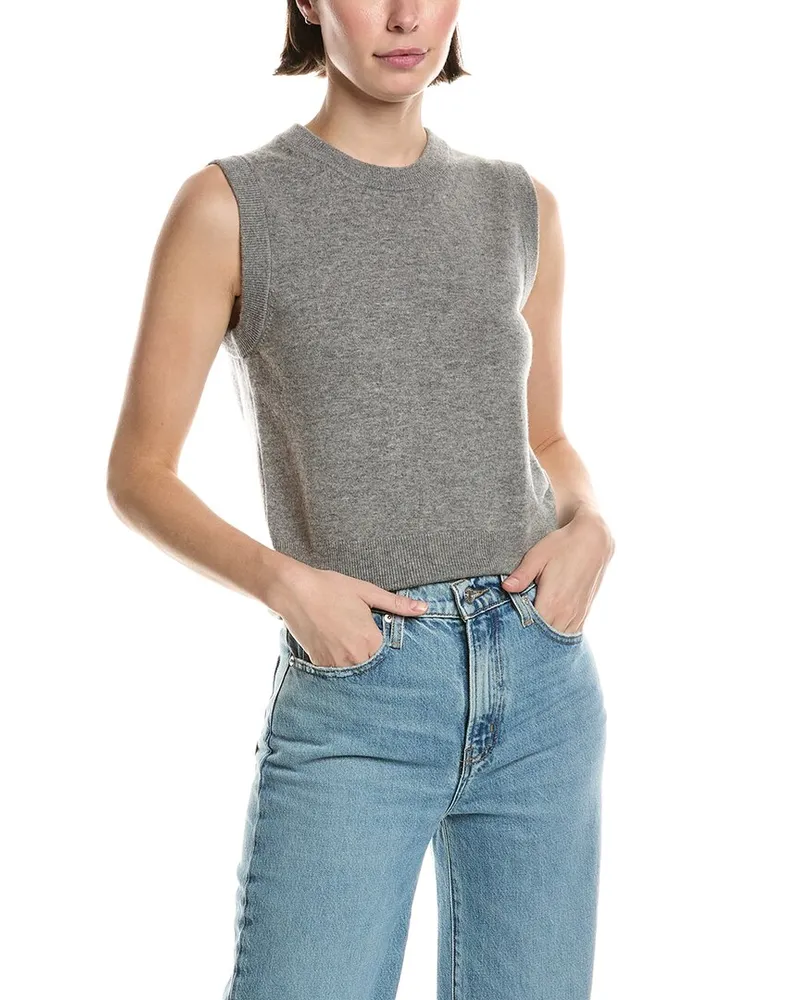 Vince Crewneck Wool & Cashmere-Blend Sweater Grey
