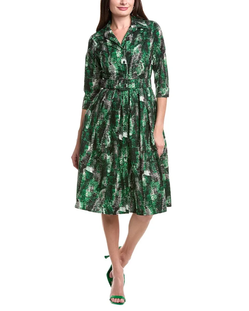 Samantha Sung Audrey Shirtdress Green