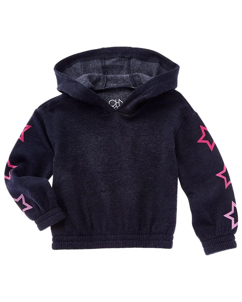 Chaser Cropped Fleece Hoodie Gray