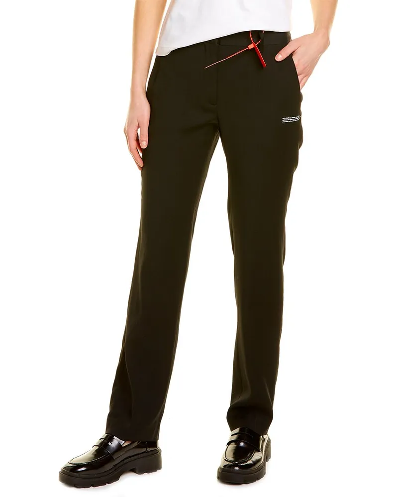 OFF-WHITE High-Waist Tailored Wool-Blend Pant Nocolor