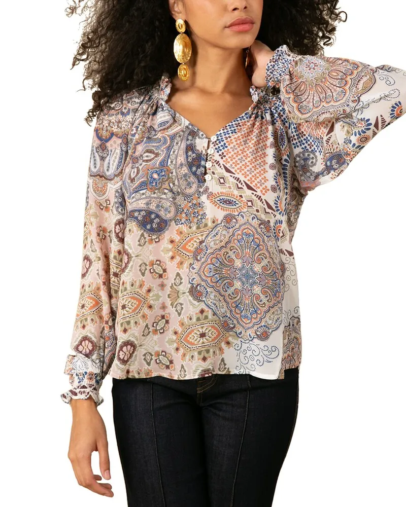 Hale Bob Laura Silk Blouse White