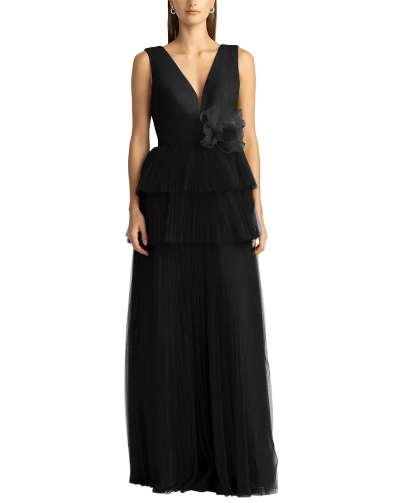 Zac Posen Ruffle Tulle Dress Nocolor