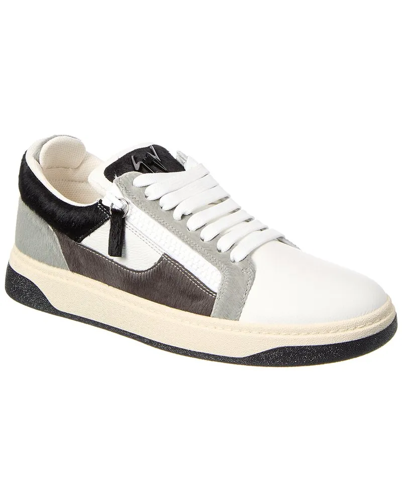 Giuseppe Zanotti GZ/94 Leather & Haircalf Sneaker White