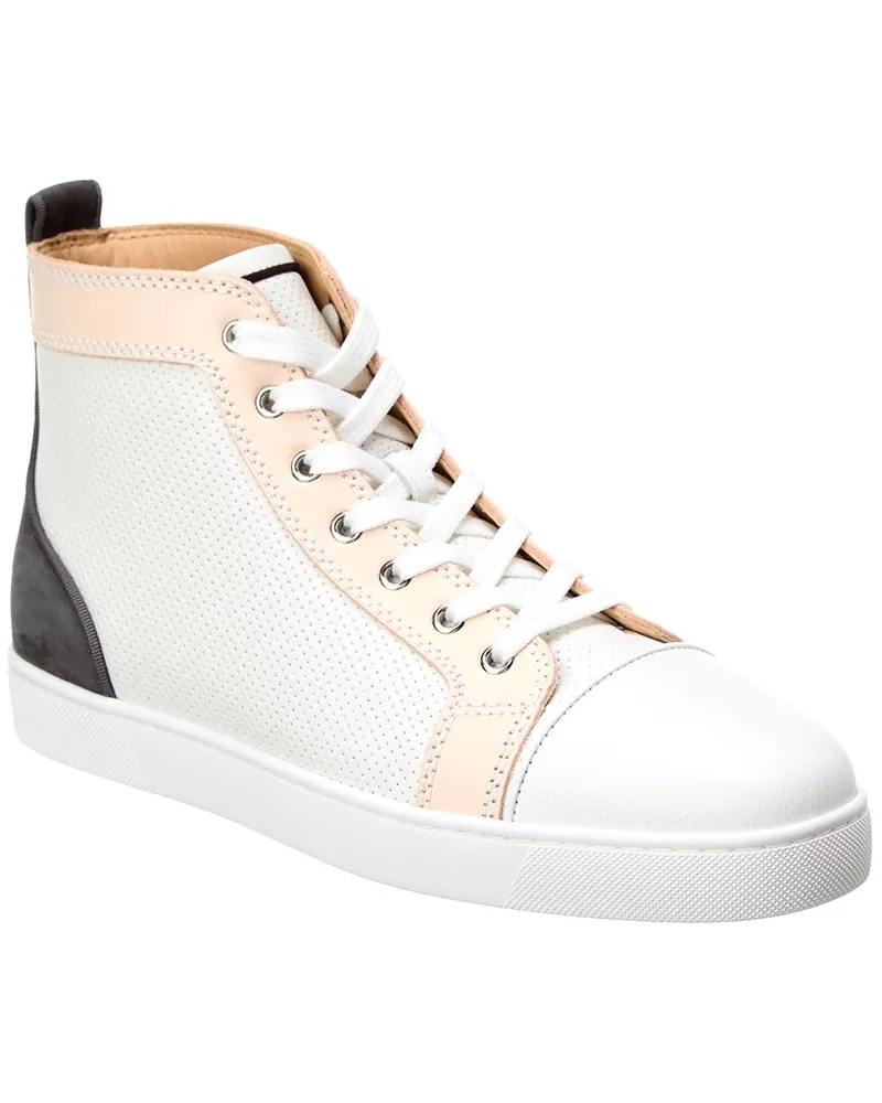 Christian Louboutin Leather & Suede High-Top Sneaker Nocolor