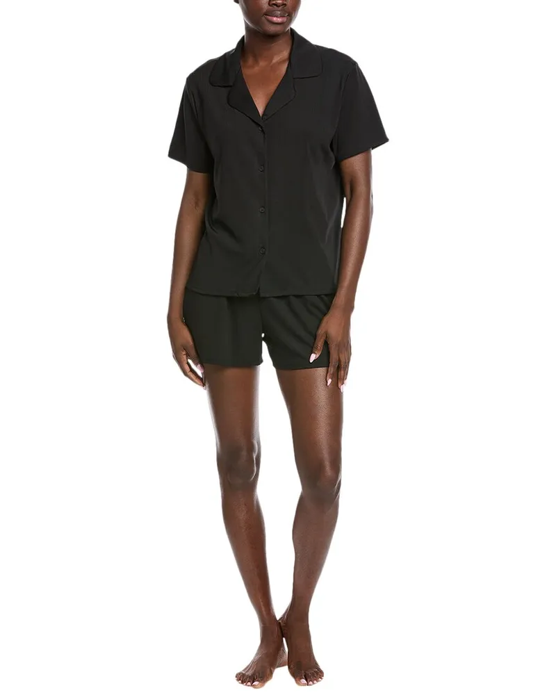 Badgley Mischka 2pc Yummy Shirt & Short Set Black
