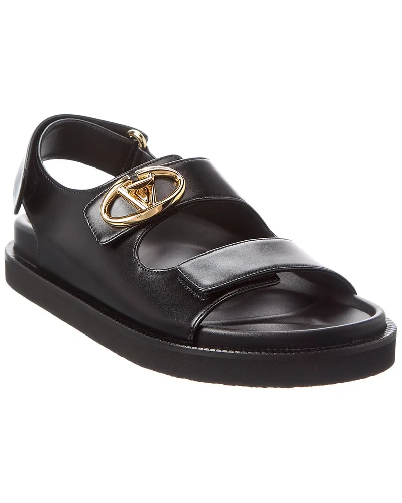 Valentino Garavani VLogo Leather Sandal Black