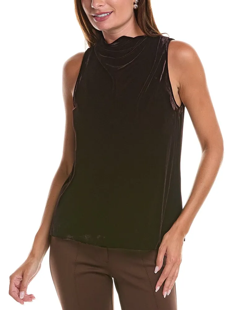 Theory High Cowl Top Brown