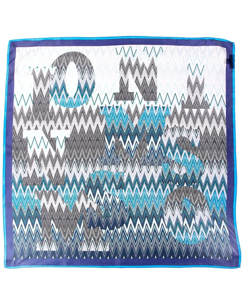 Missoni Silk Scarf Blue