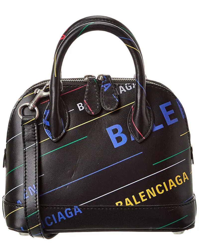 Balenciaga Ville Allover XXS Leather Top Handle Tote (Authentic Pre-Loved Nocolor