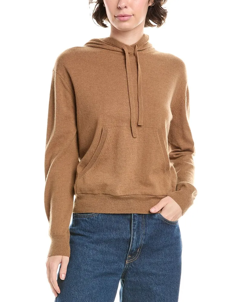 Max Mara Tenente Wool & Cashmere-Blend Hoodie Brown