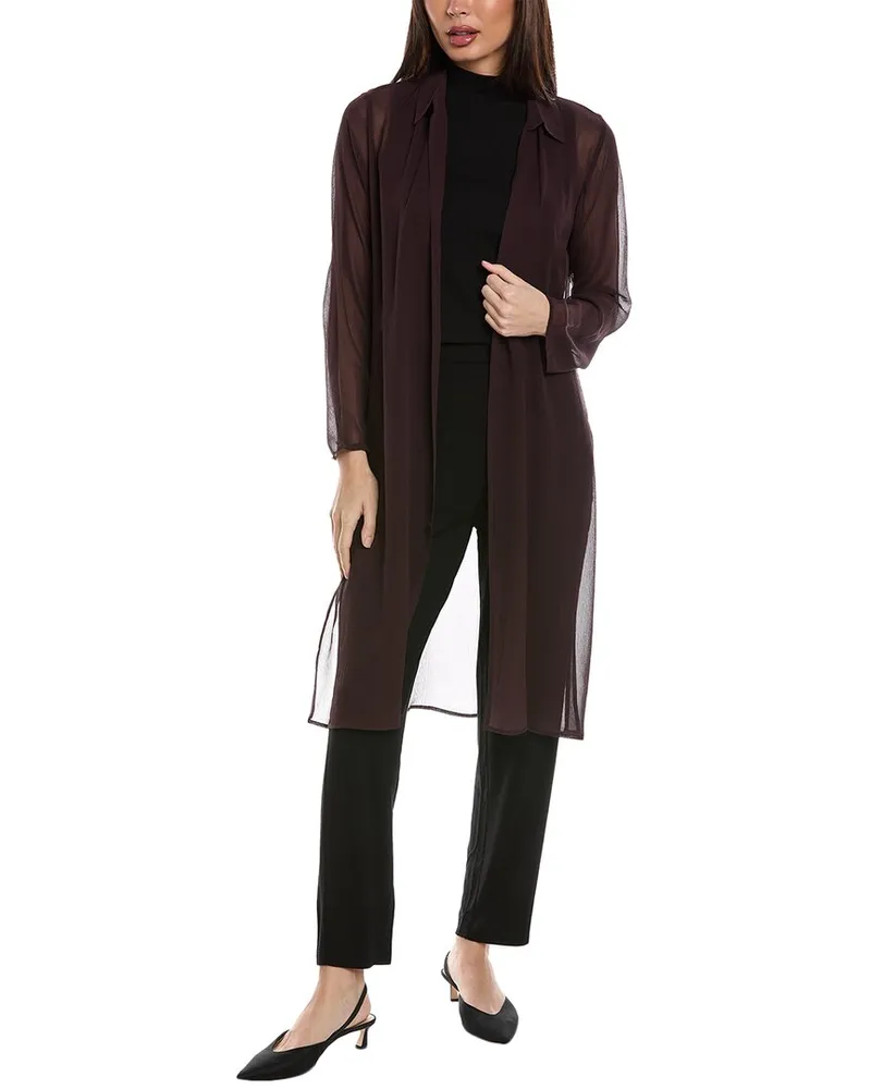 Eileen Fisher Open Silk Jacket Blue