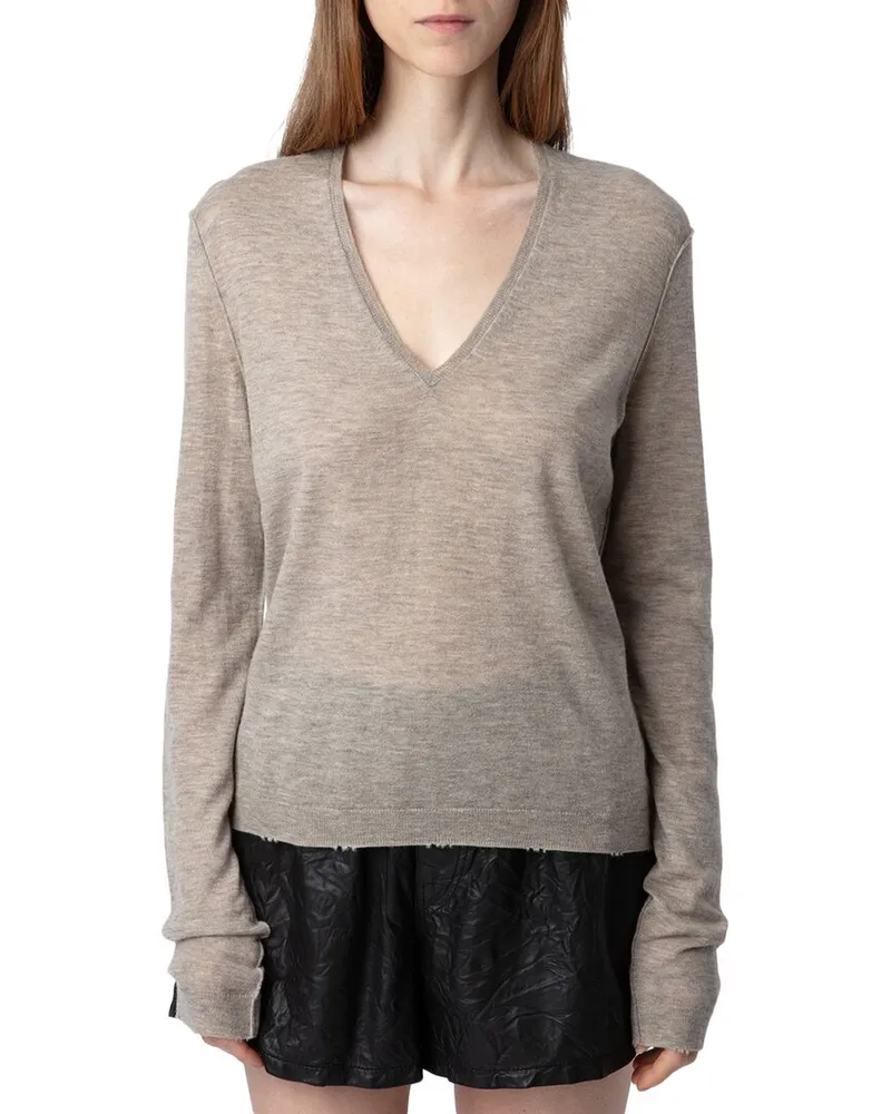 Zadig & Voltaire Rivy Cashmere Sweater Tan