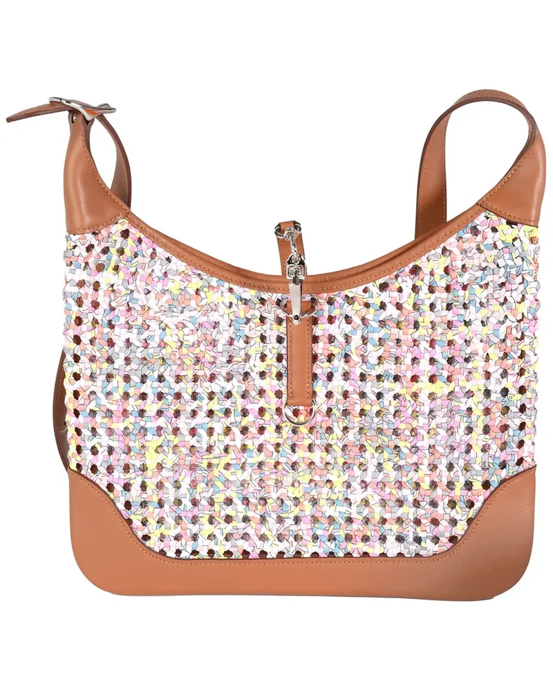 Hermès Brown, Multicolor Swift Faubourg Rainbow Silky Trim 31 PHW (Authentic  Pre-Loved Nocolor