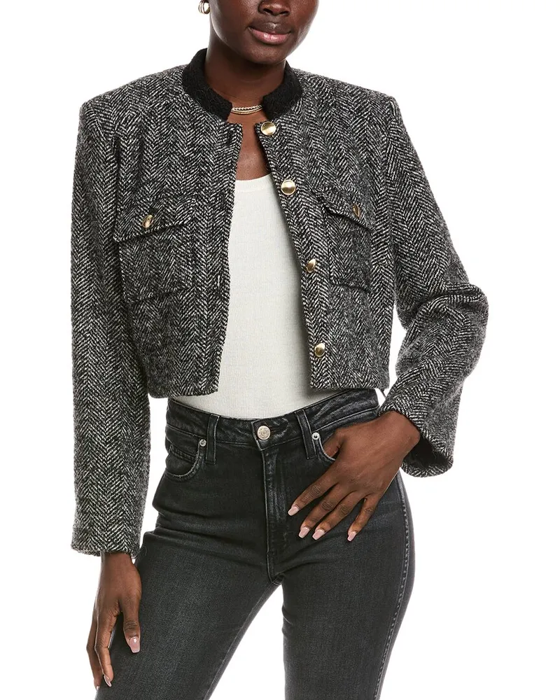ba&sh Talya Coat Gray