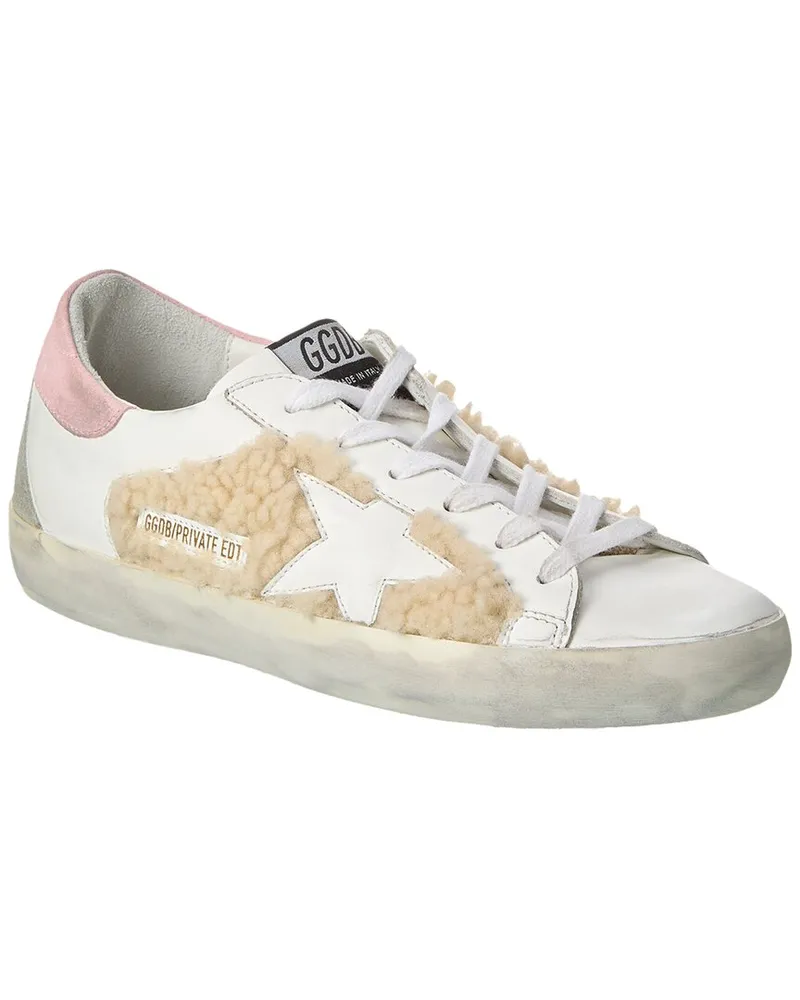 Golden Goose Superstar Shearling & Leather Sneaker White