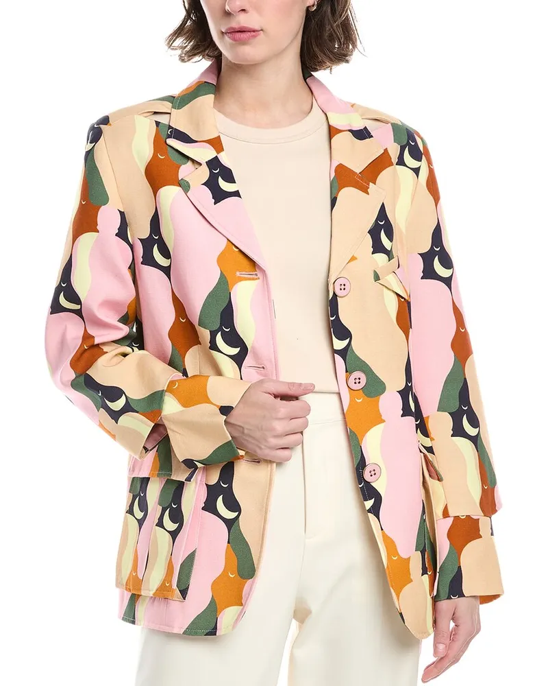 FARM Rio The Kiss Multicolor Cutout Blazer Nocolor