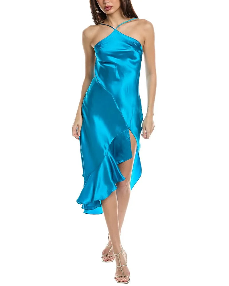 Amanda Uprichard Dasha Silk Midi Dress Nocolor