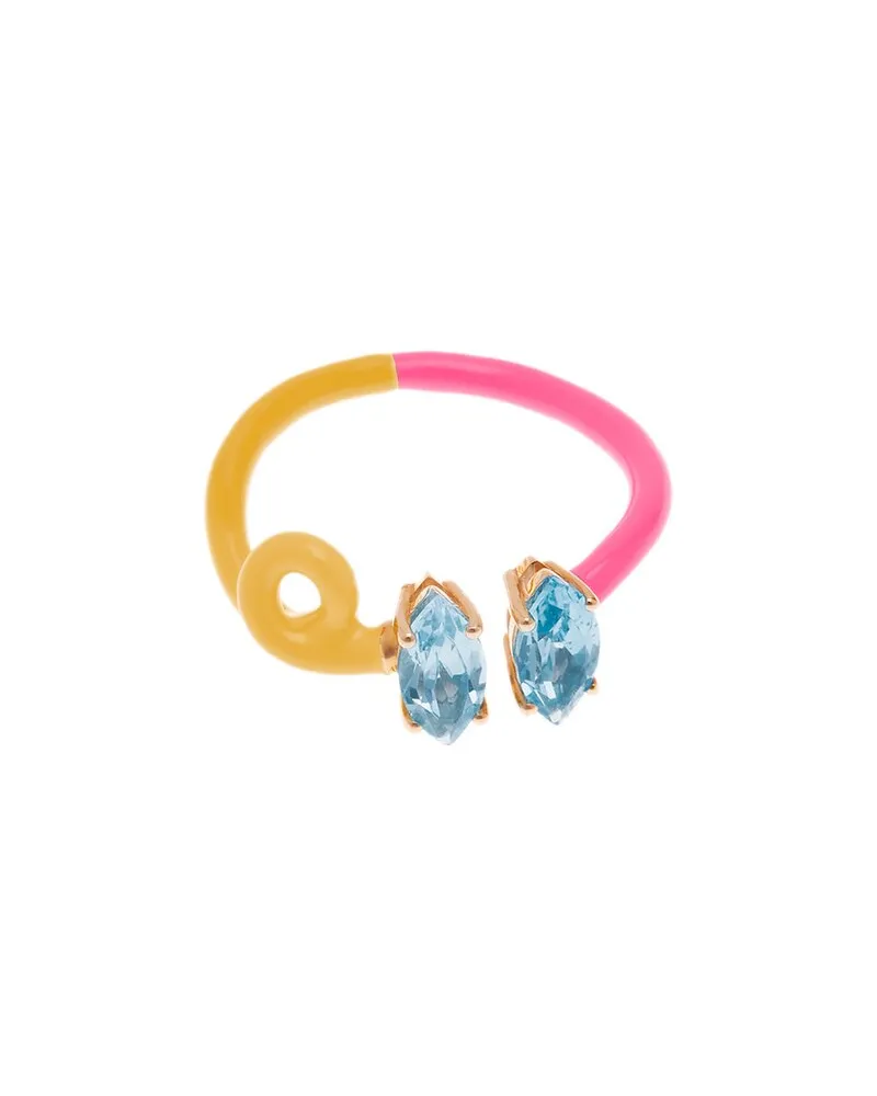 Bea Bongiasca You Are So Vine 9K & Silver 1.36 ct. tw. Topaz Double Tendril  Ring Nocolor