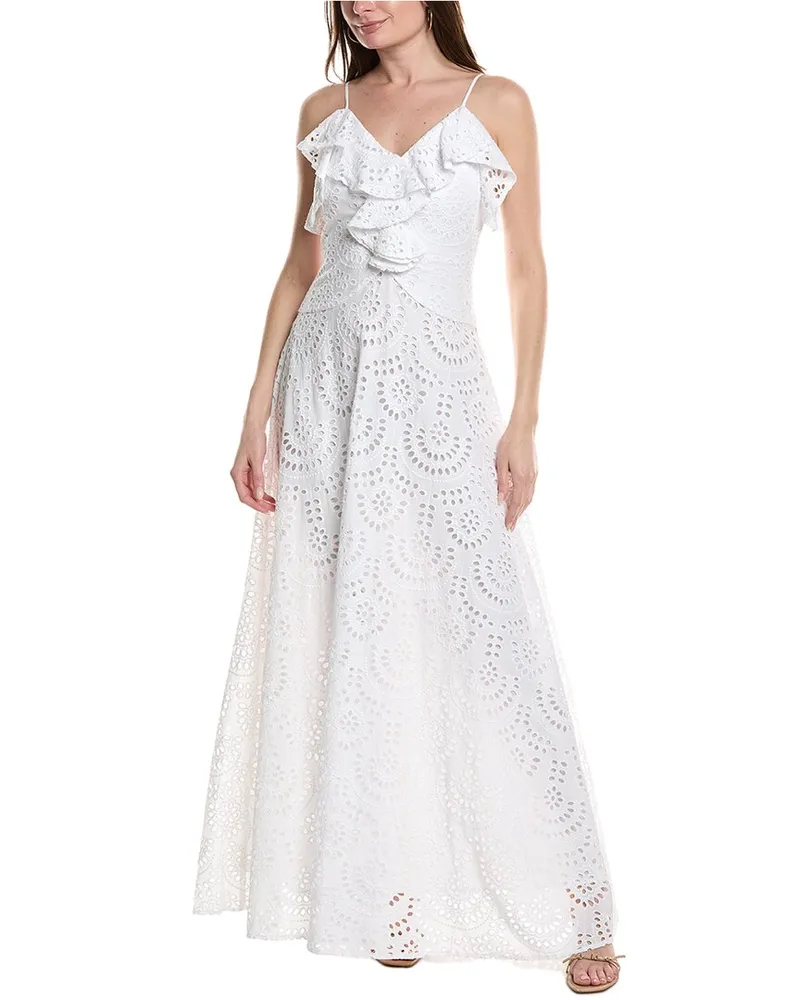 Silvian Heach Motes Maxi Dress White