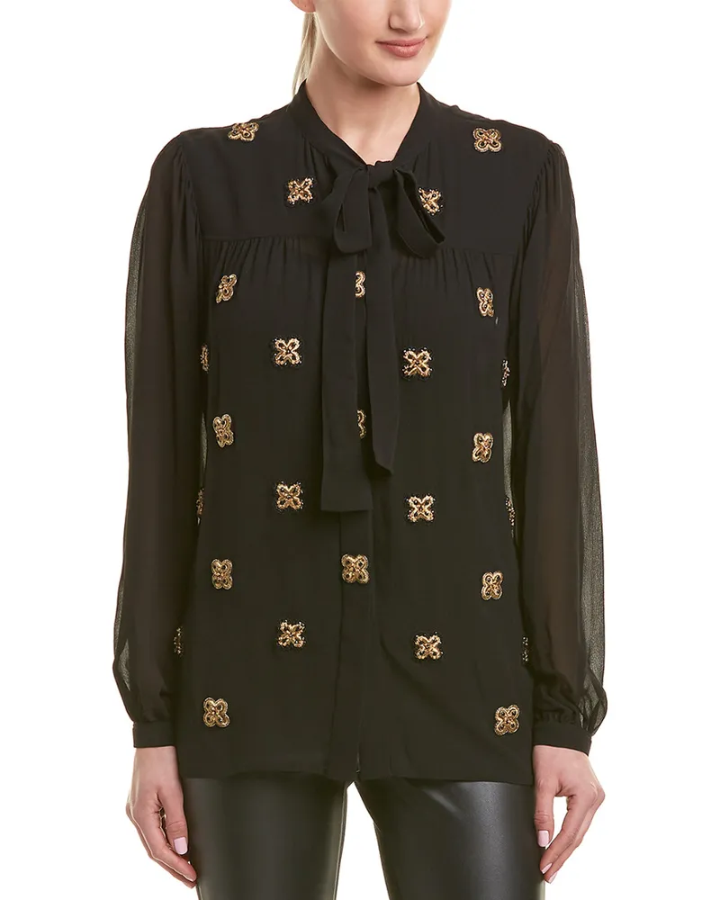 Saint Laurent Silk Shirt Black