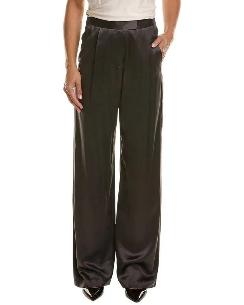 The Sei Silk Wide Leg Pant Grey